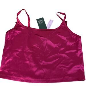 Wild Fable Women's Magenta Shine Knit Tiny Tank Top - Size Medium - NWT